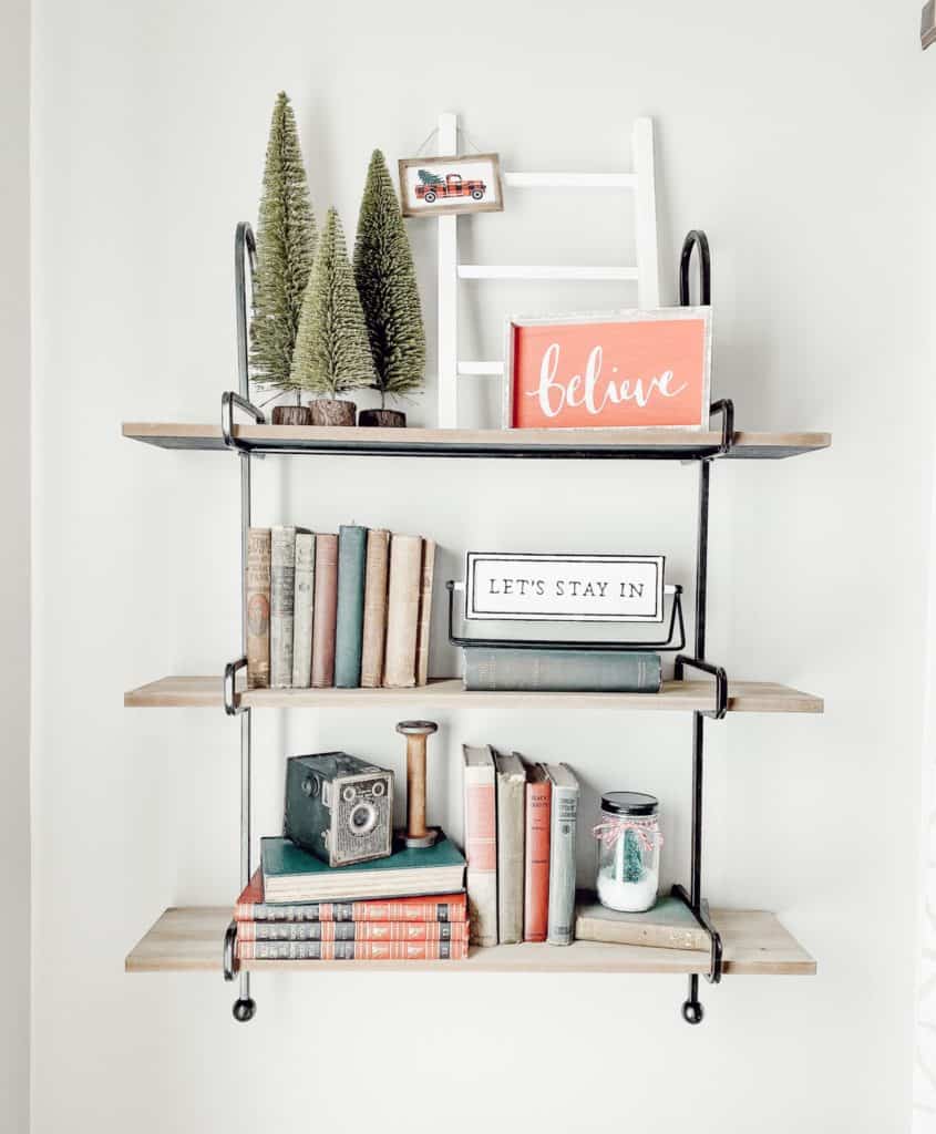 Christmas Open Shelves