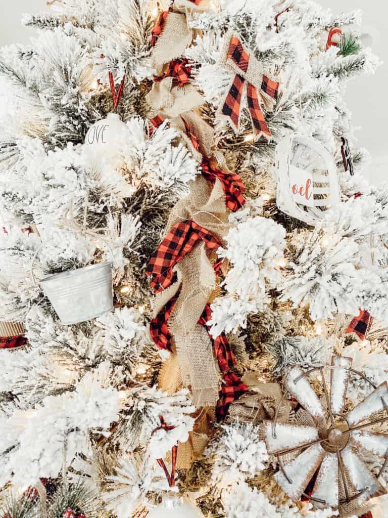 Buffalo Plaid Garland for Christmas Tree