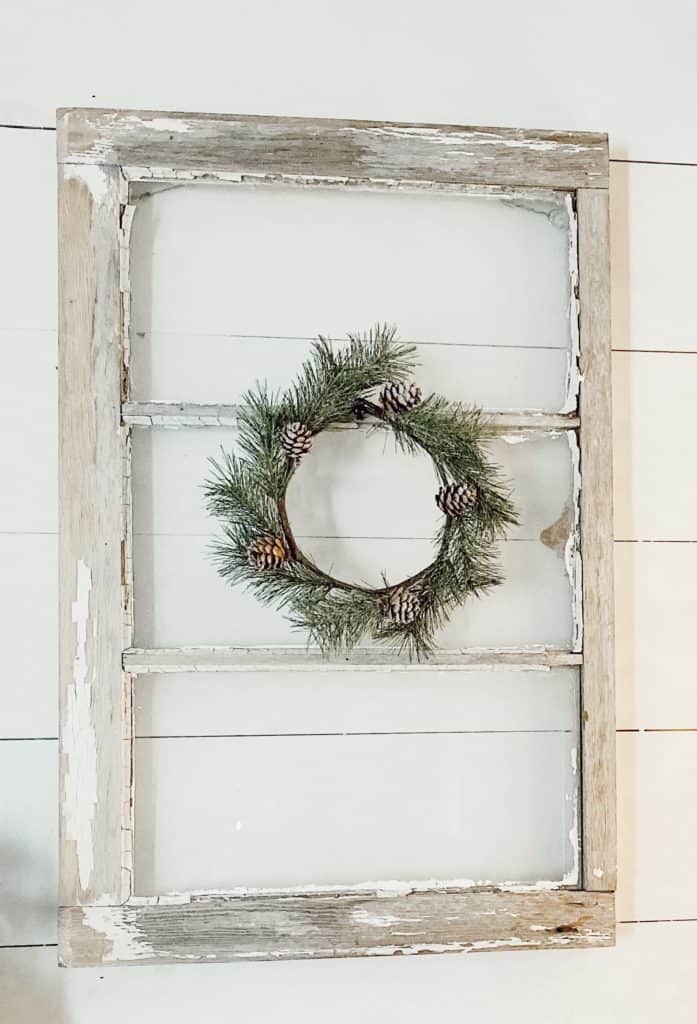 Target Dollar Spot Wreaths in Christmas Bedroom