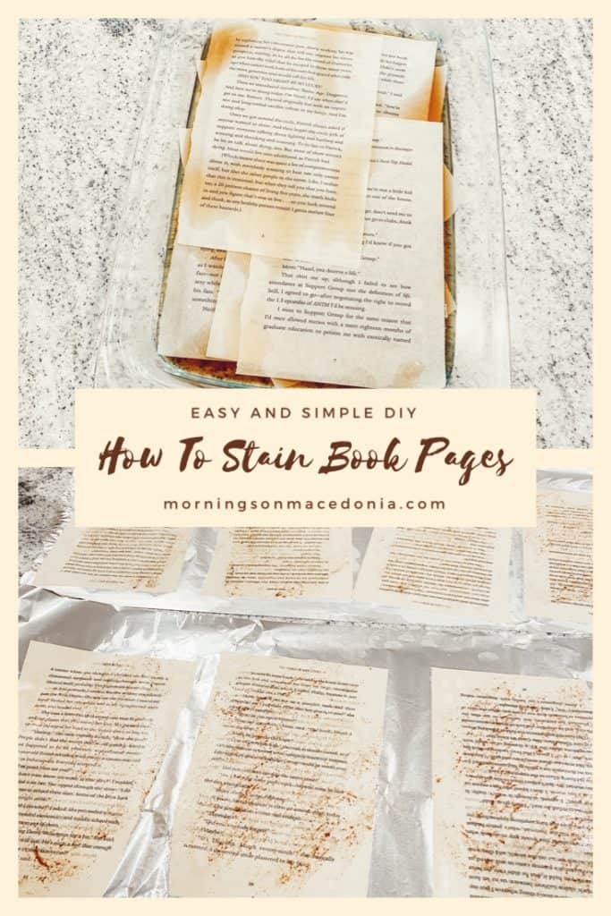 How to Stain Book Pages