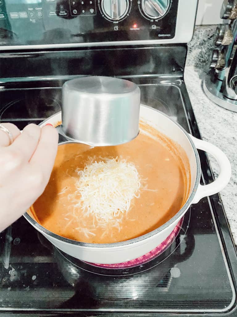 Stir until cheese is melted