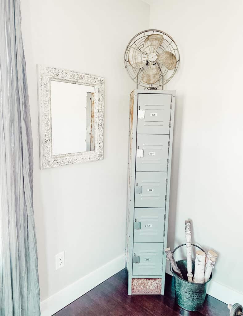 Hanging up Antique Mirror 