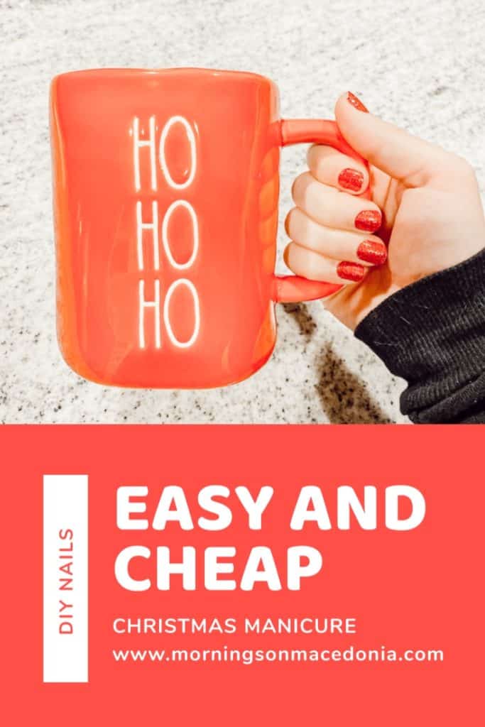 DIY Easy and Cheap Christmas mani