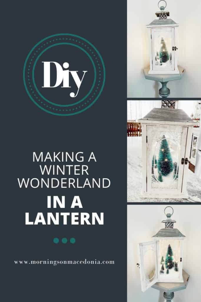 DIY Making a Winter Wonderland in a Lantern
