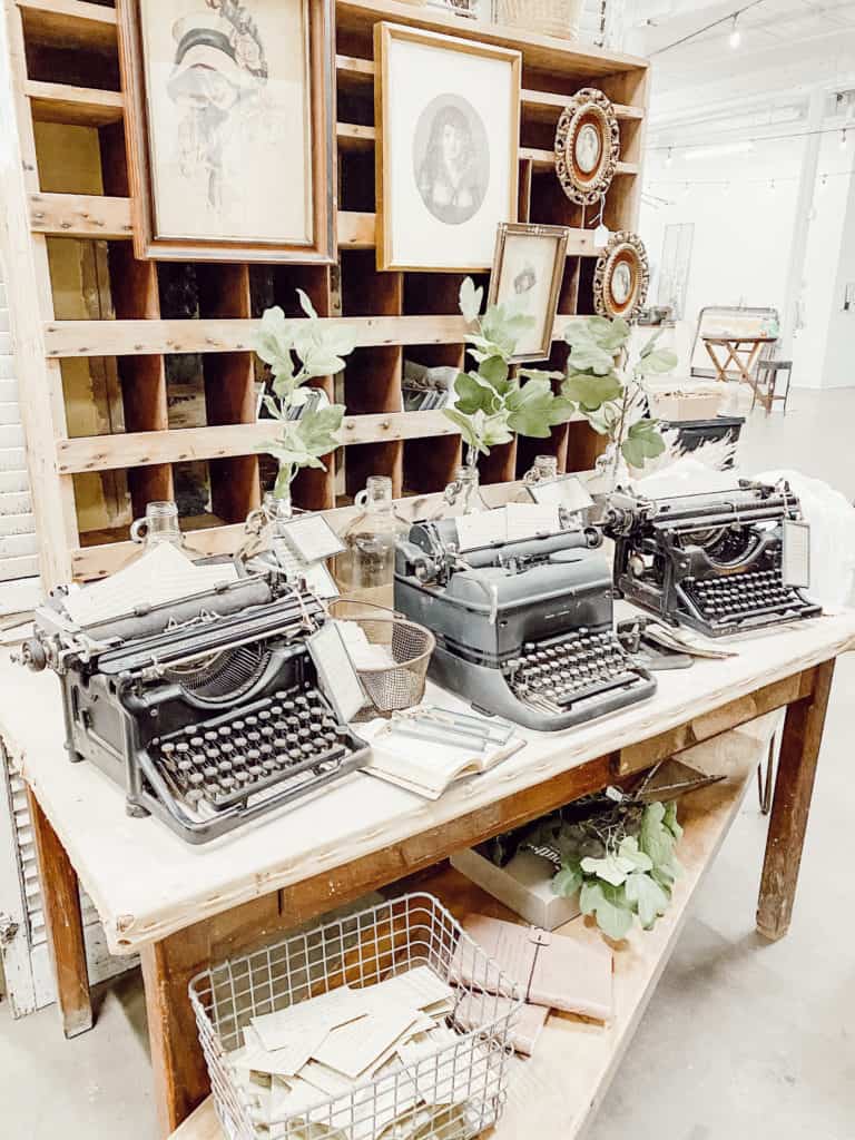 Vintage Typewriter Display