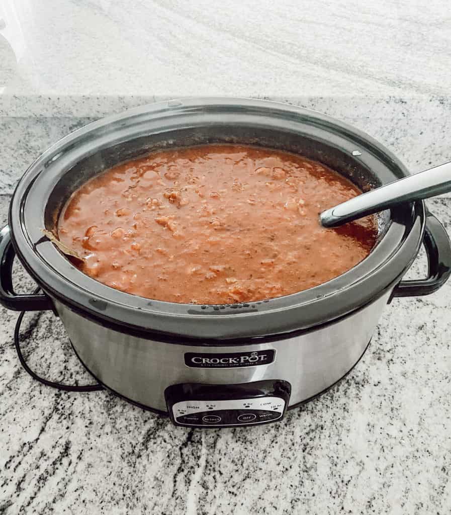 Finished Homemade Spaghetti Sauce