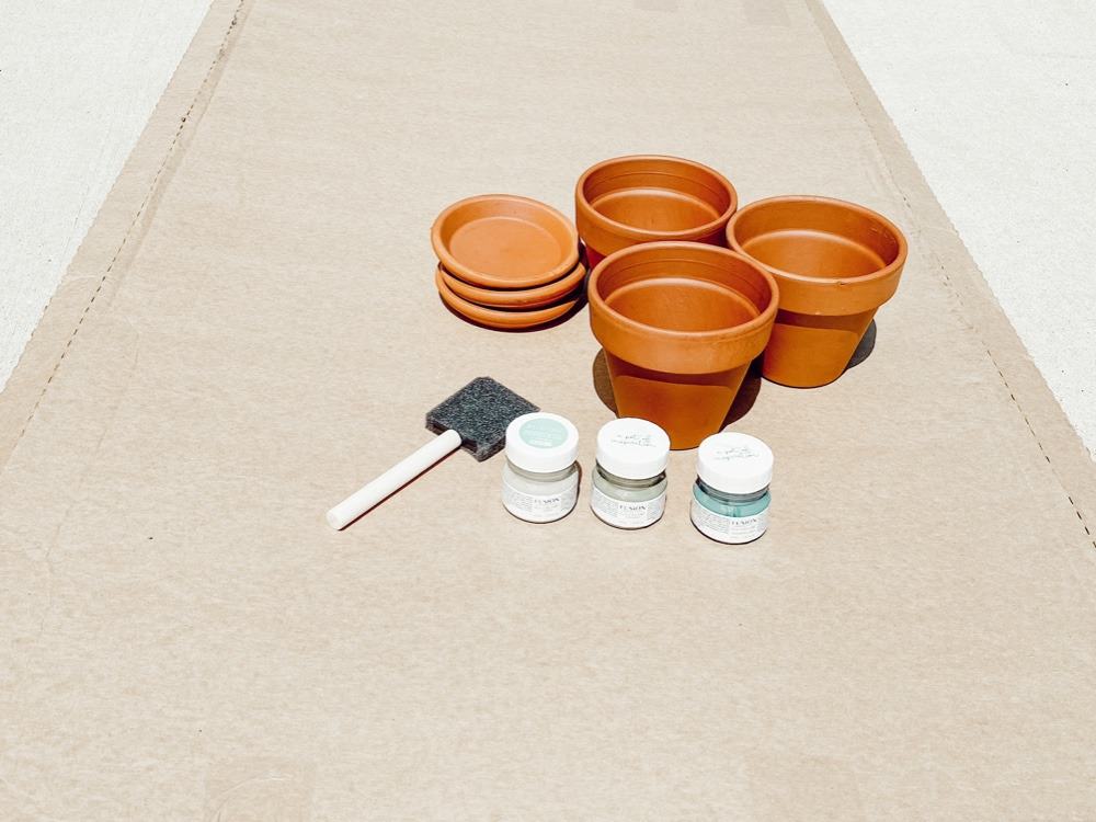 Supplies Needed for DIY Painted Terra Cotta Pots
