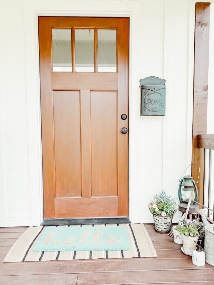 Fun Doormat for spring front porch