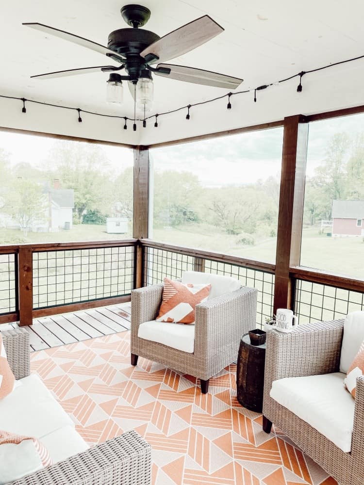 Sweet Summertime on screened in porch