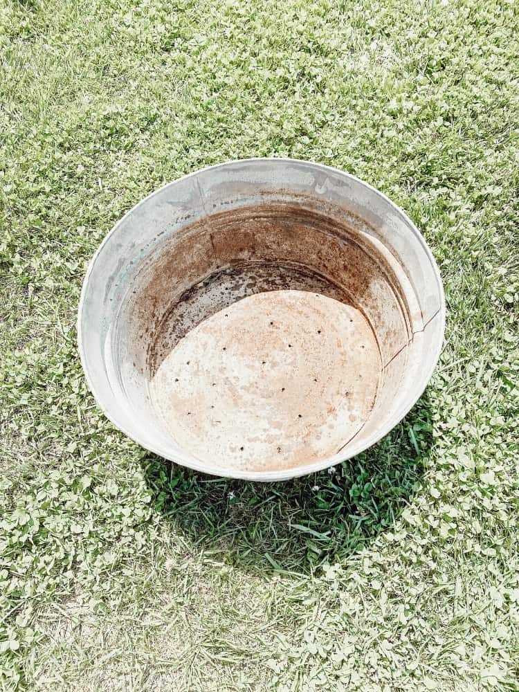 Galvanized Bucket for Herb Garden