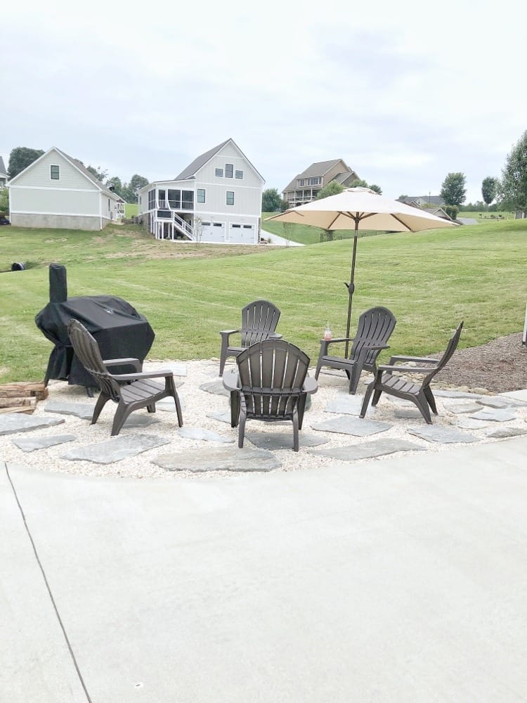 Fire Pit Area With Umbrella