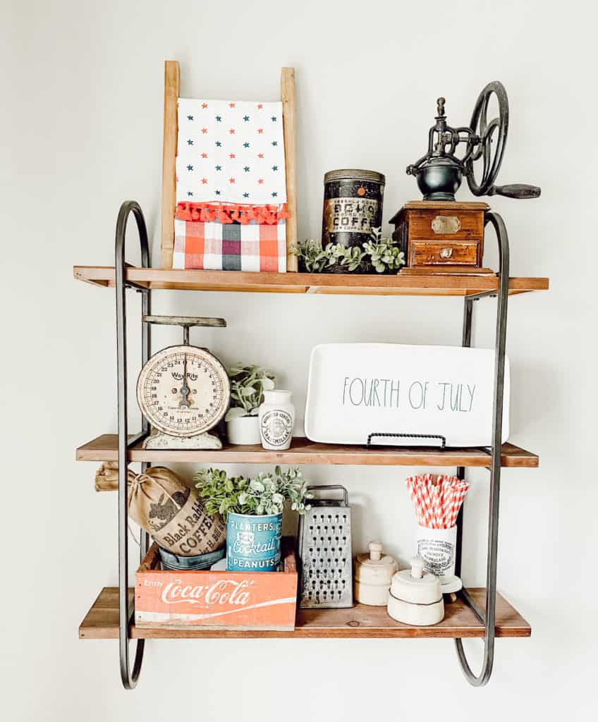 Patriotic Open Shelves