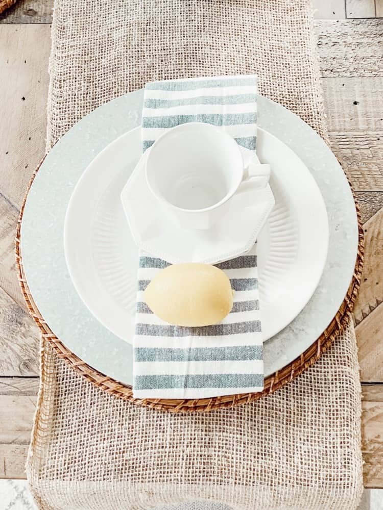 Lemon Place Setting for Tablescape