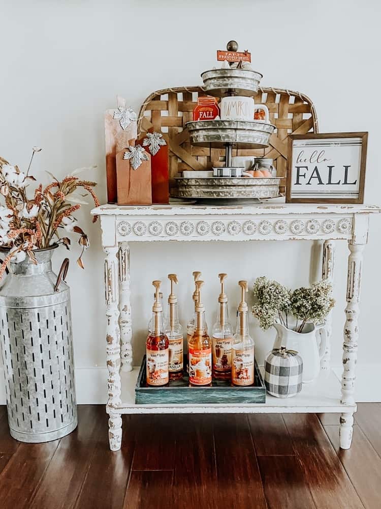 Fall Themed Coffee Cart 