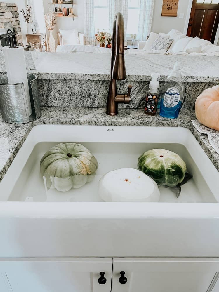 Soaking Pumpkins In A Bleach Bath