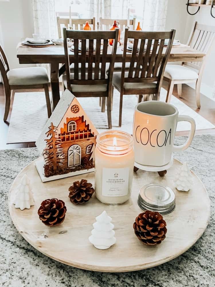 Homemade Gingerbread Christmas Candle