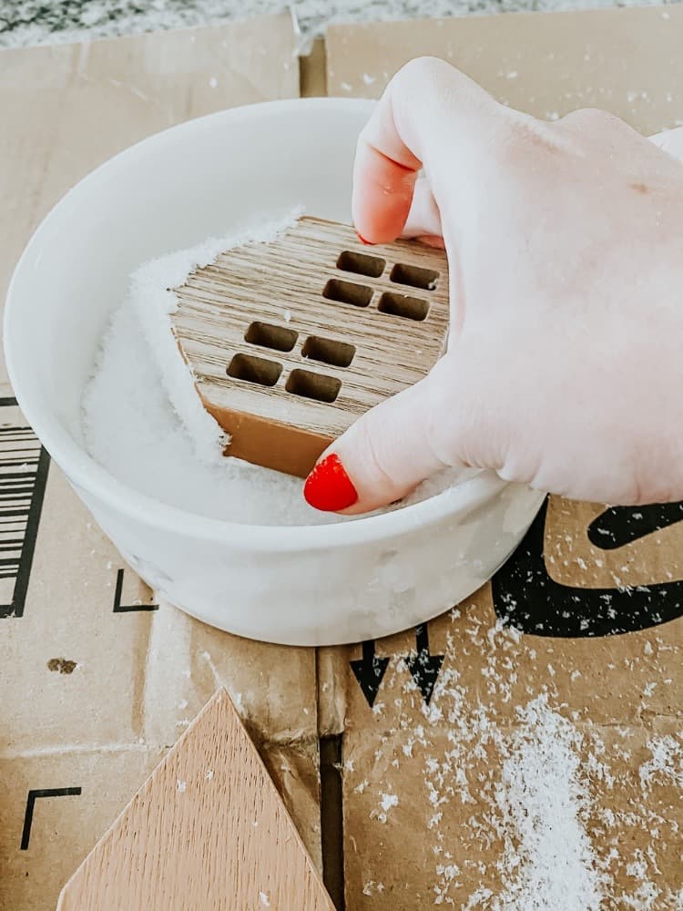 Dipping Houses Into Fake Snow