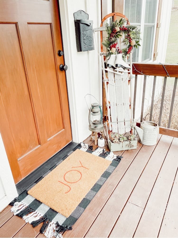 Vintage Sled on the Porch