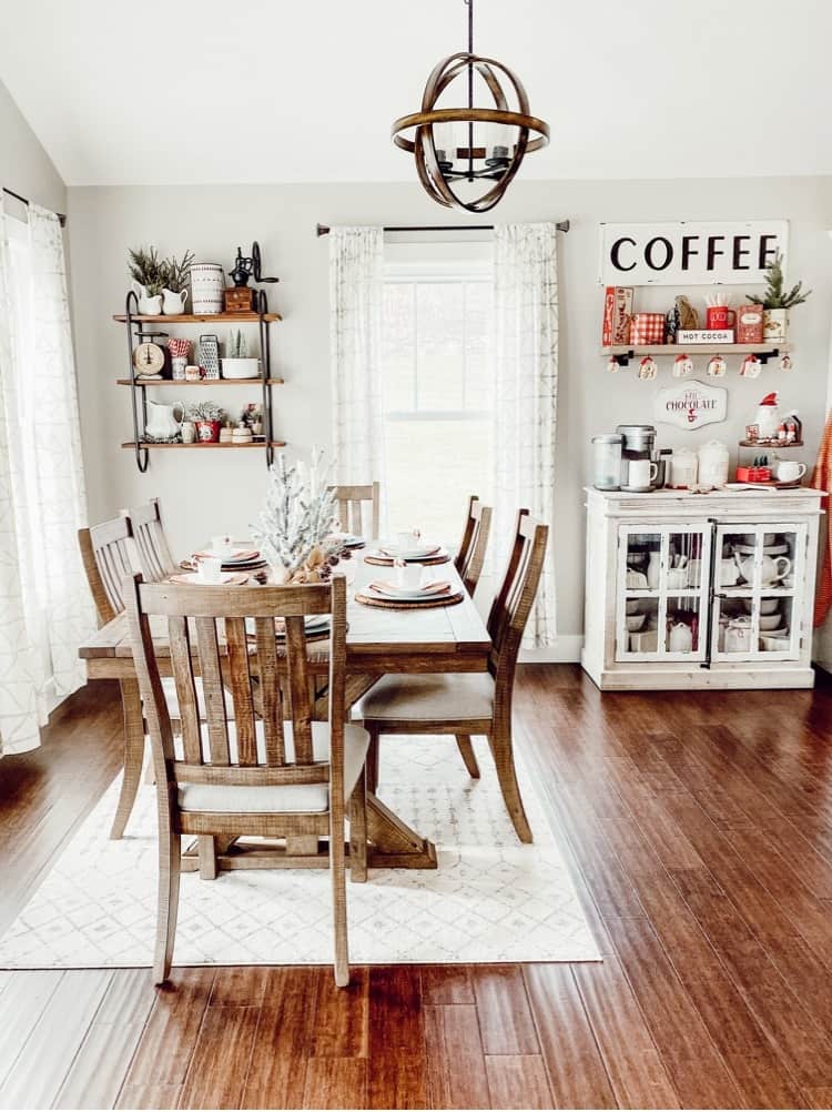 View of Christmas Dining Room