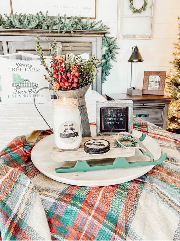 Christmas Tray On Bed