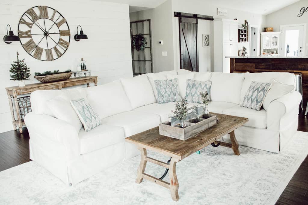 Warm Wood Tones in Living Room