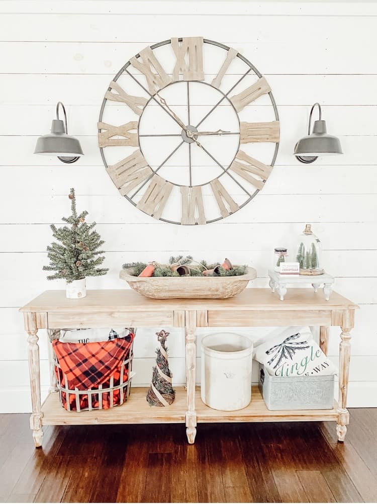 Christmas Entryway Table