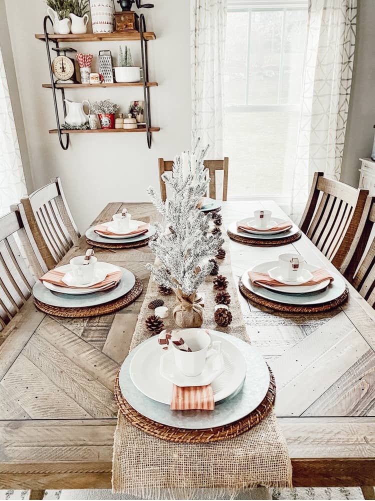 View of Christmas Tablescape