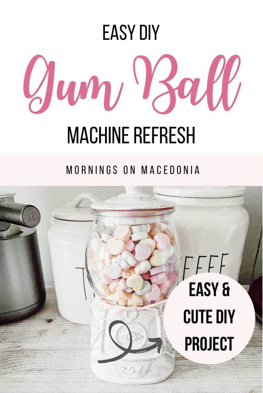 DIY Gum Ball Machine Refresh - Mornings on Macedonia