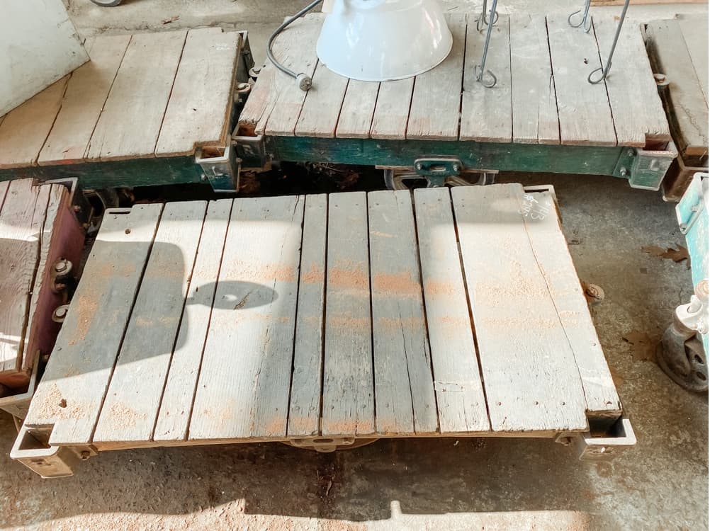 Before Railroad Cart Table