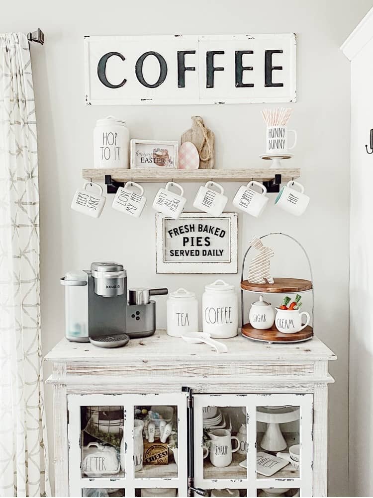 Cute & Simple Spring Coffee Bar Decor - Steph Read Blog