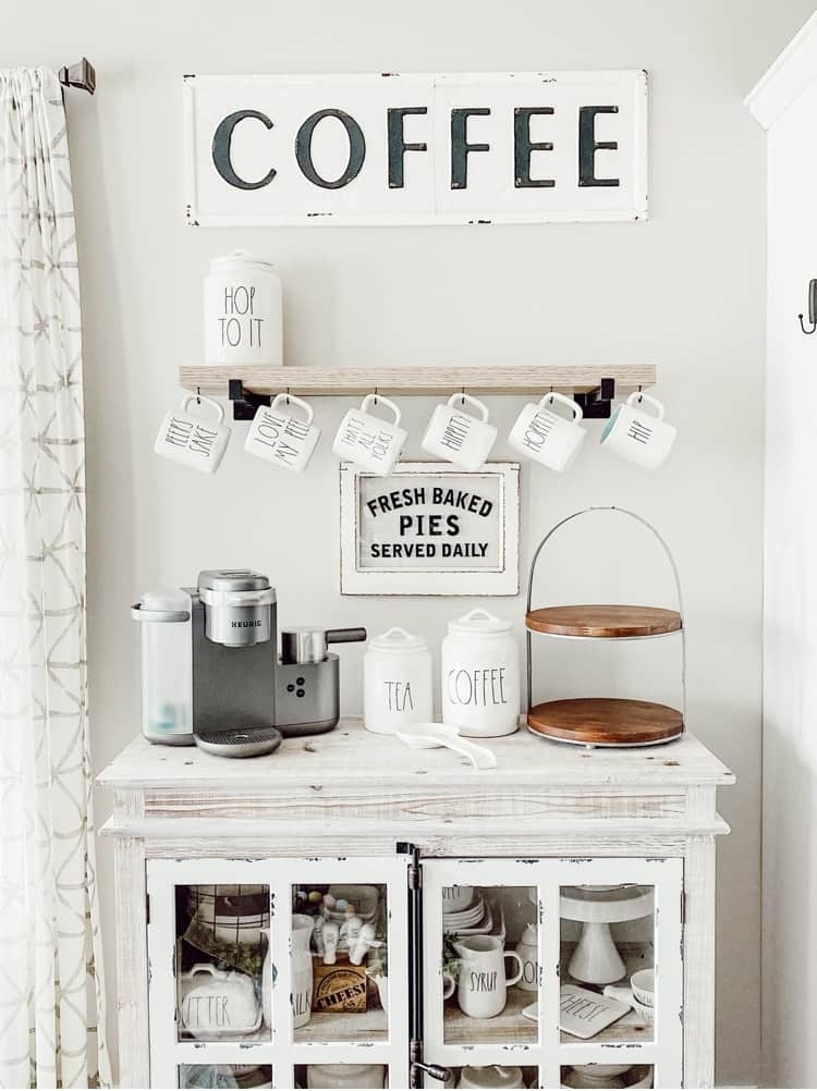 Styling the Coffee Bar Shelf