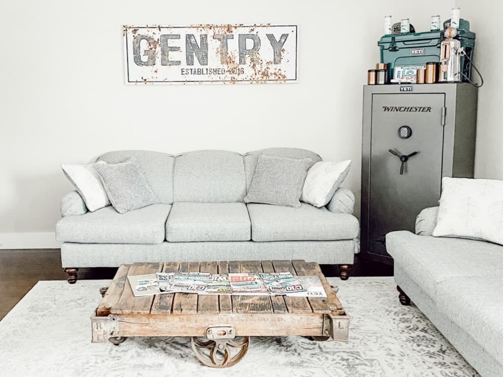 Finished Railroad Cart Coffee Table