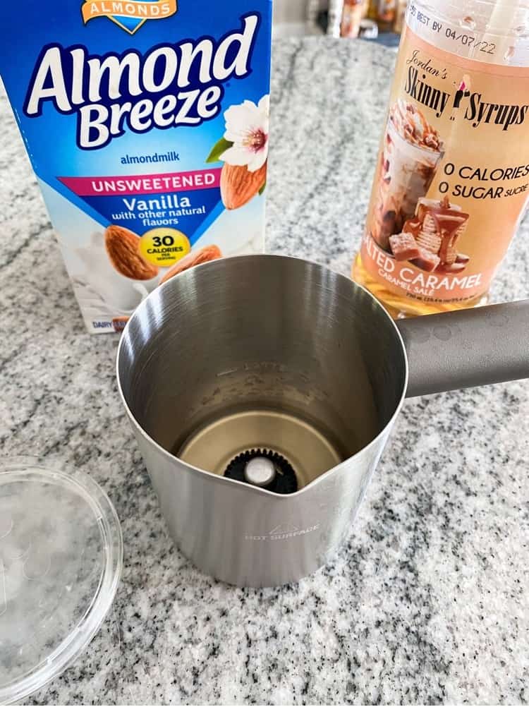 Adding Ingredients to The Frother