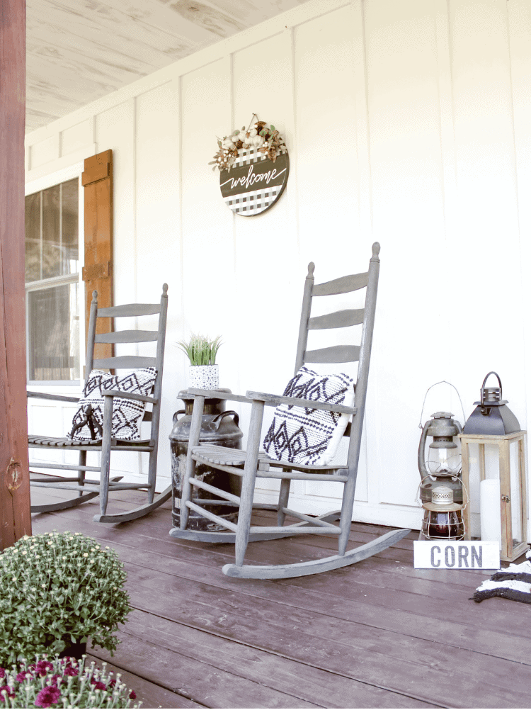 Fall Front Porch Rocking Chairs