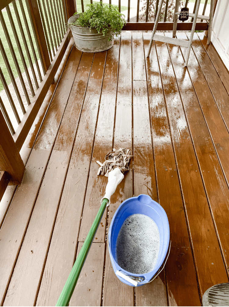 Cleaning the Front Porch
