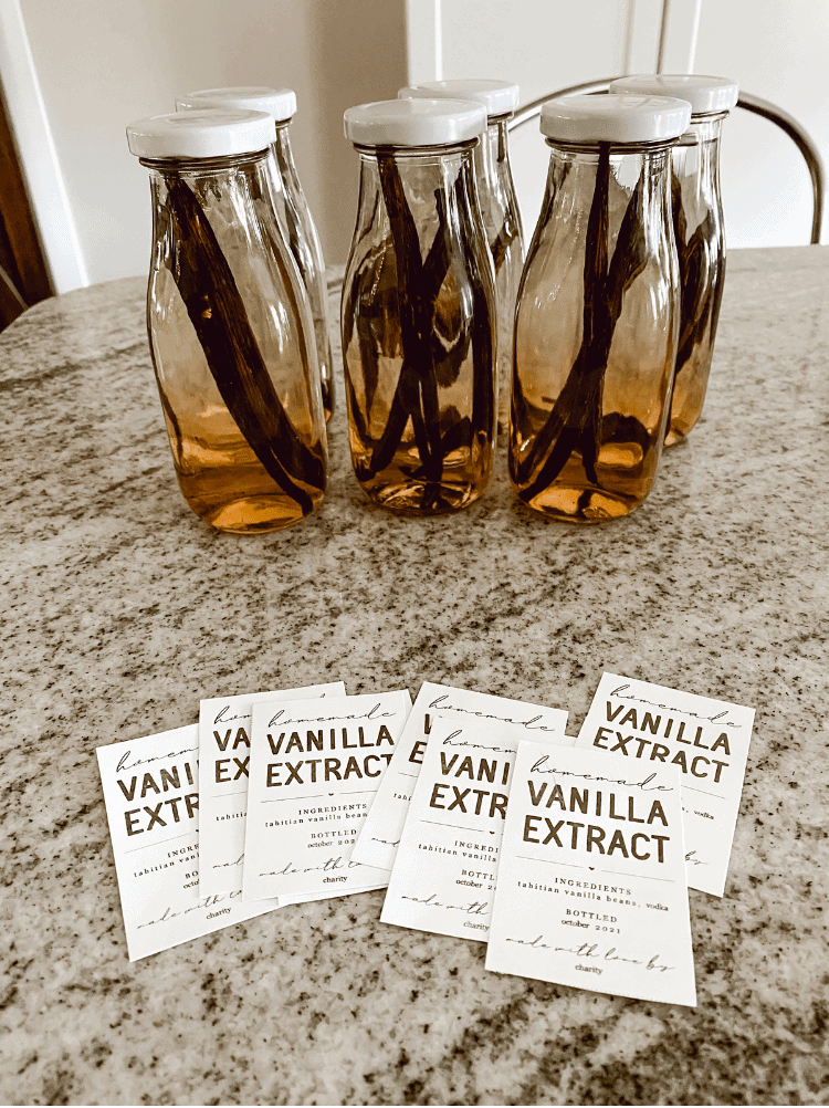 Making the Vanilla Extract Labels