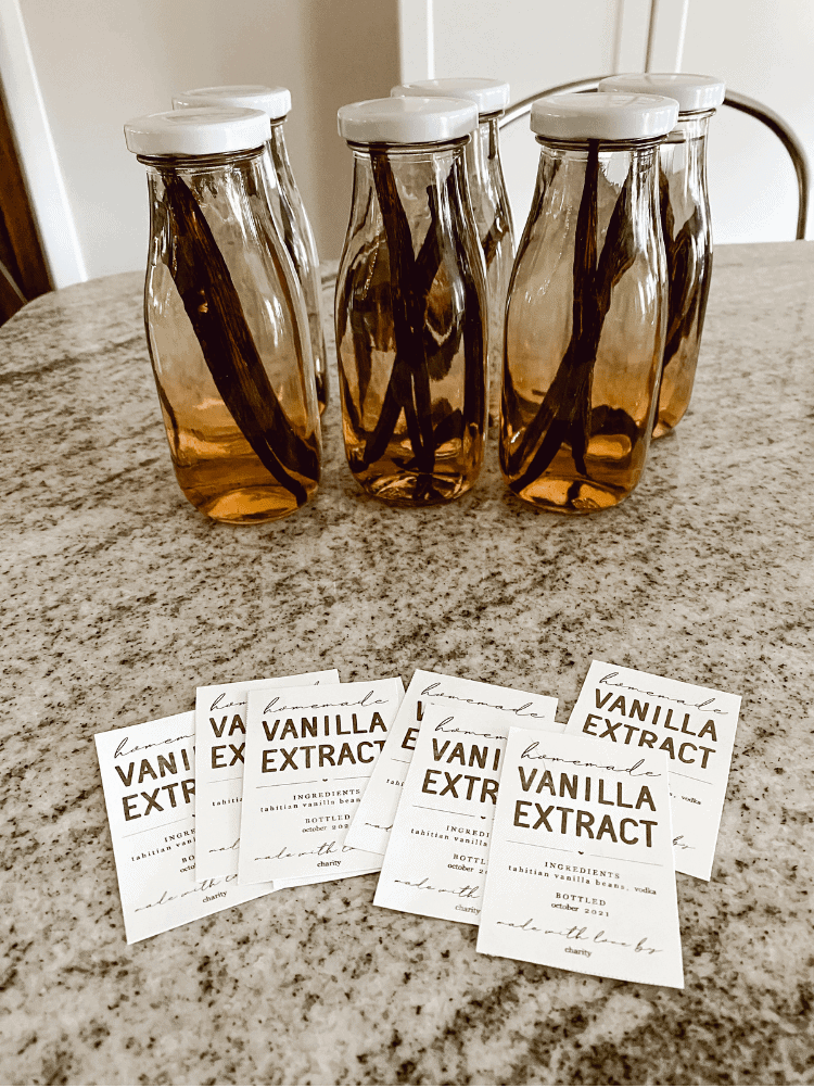 Homemade Vanilla Extract Food Label