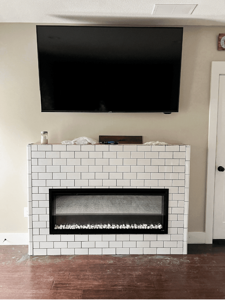 Finished installation of the fireplace