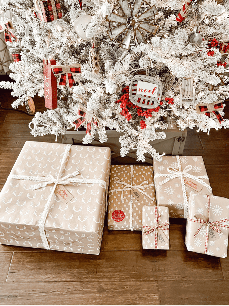 Burgundy and White Snowflake Christmas Wrapping Paper | Zazzle