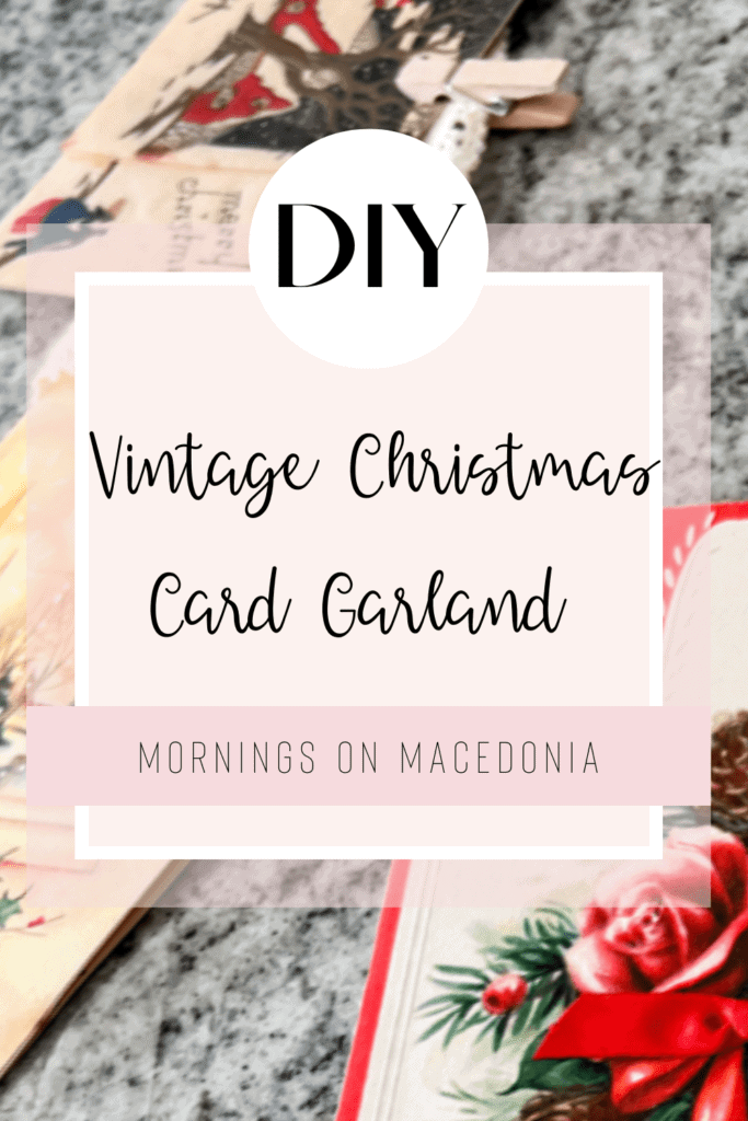 DIY Vintage Christmas Card Garland