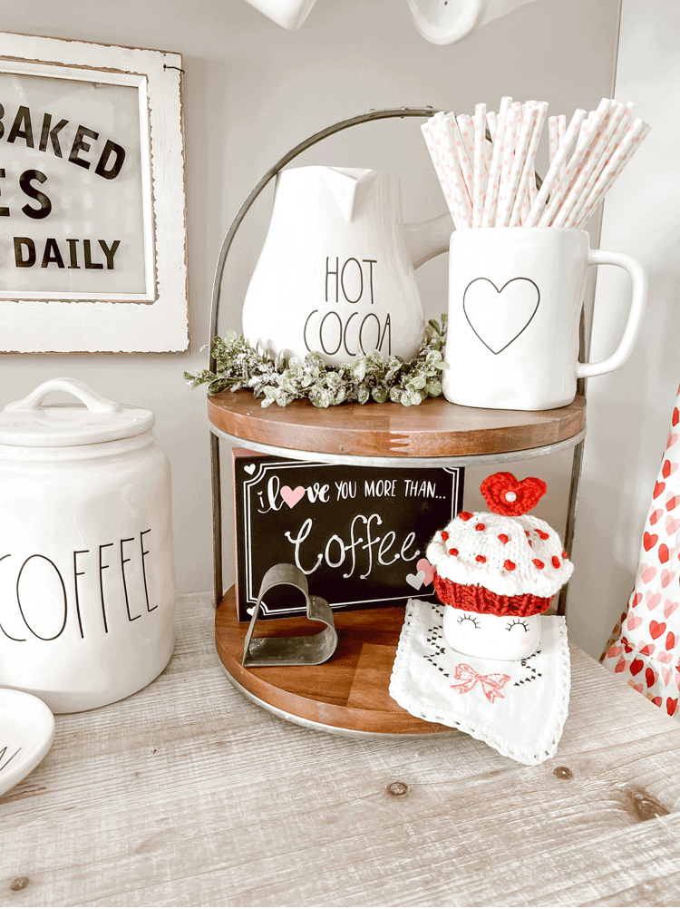 Valentine's Day Coffee Bar Tiered Tray