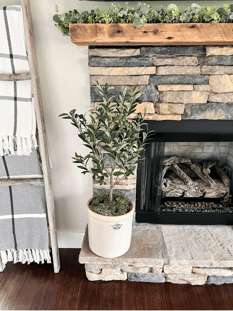 How to Style a Faux Olive Tree