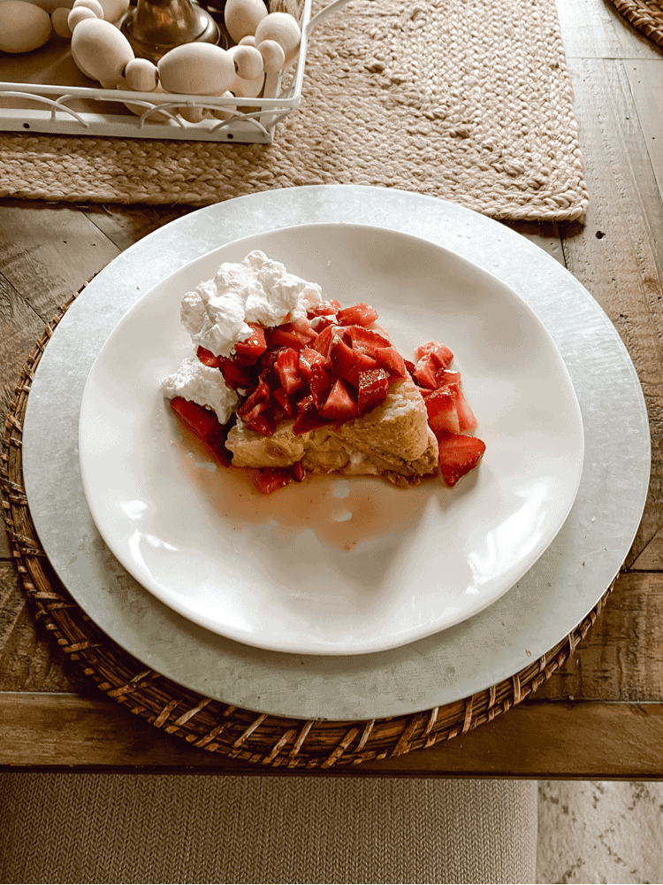 Cream Cheese Pound Cake with Strawberries and Whipped Cream