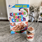 Patriotic Fruit Parfait with Cinnamon Toast Crunch