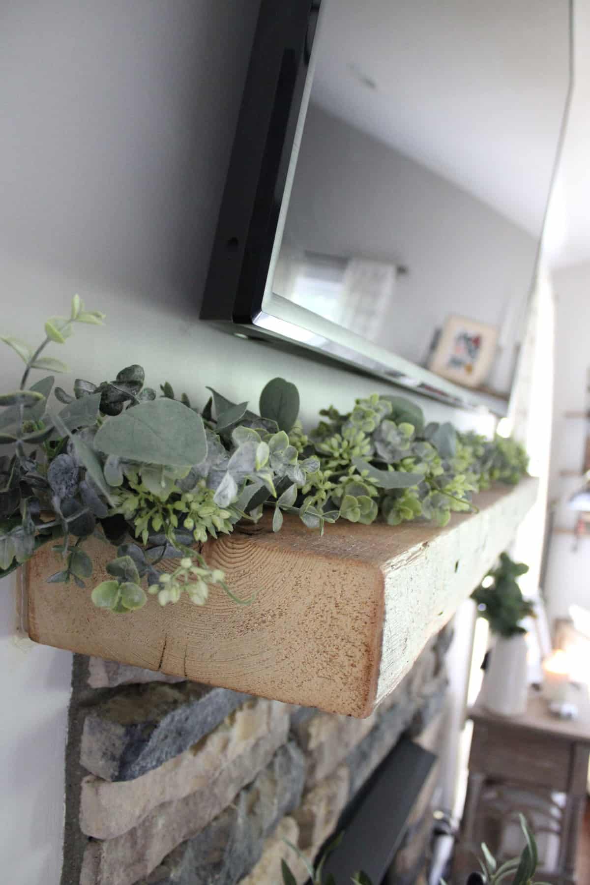 Mantel With Greenery