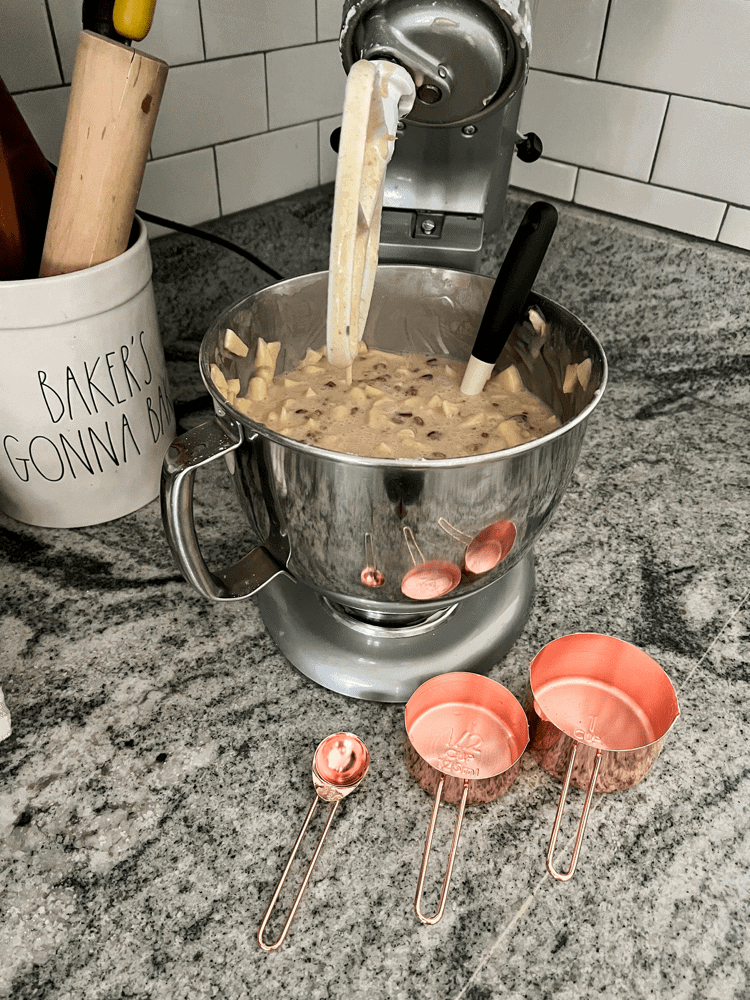 Apple Walnut Cake Batter