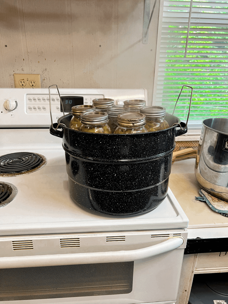 Boiling the Quart Jars