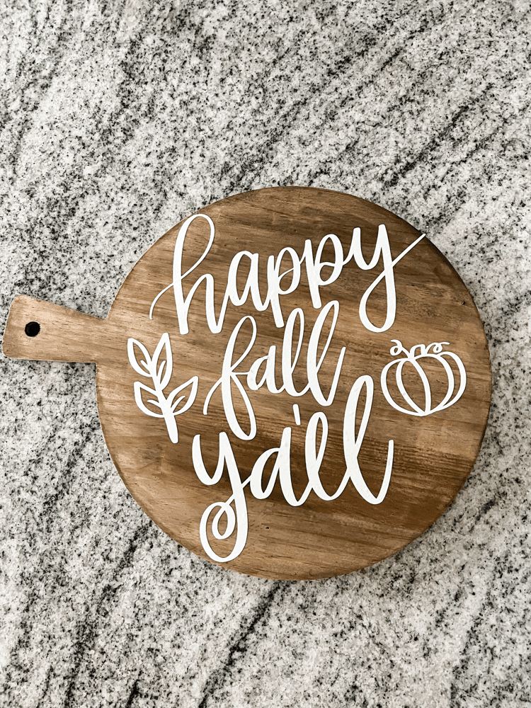 DIY Fall Cutting Board Using a Cricut Machine