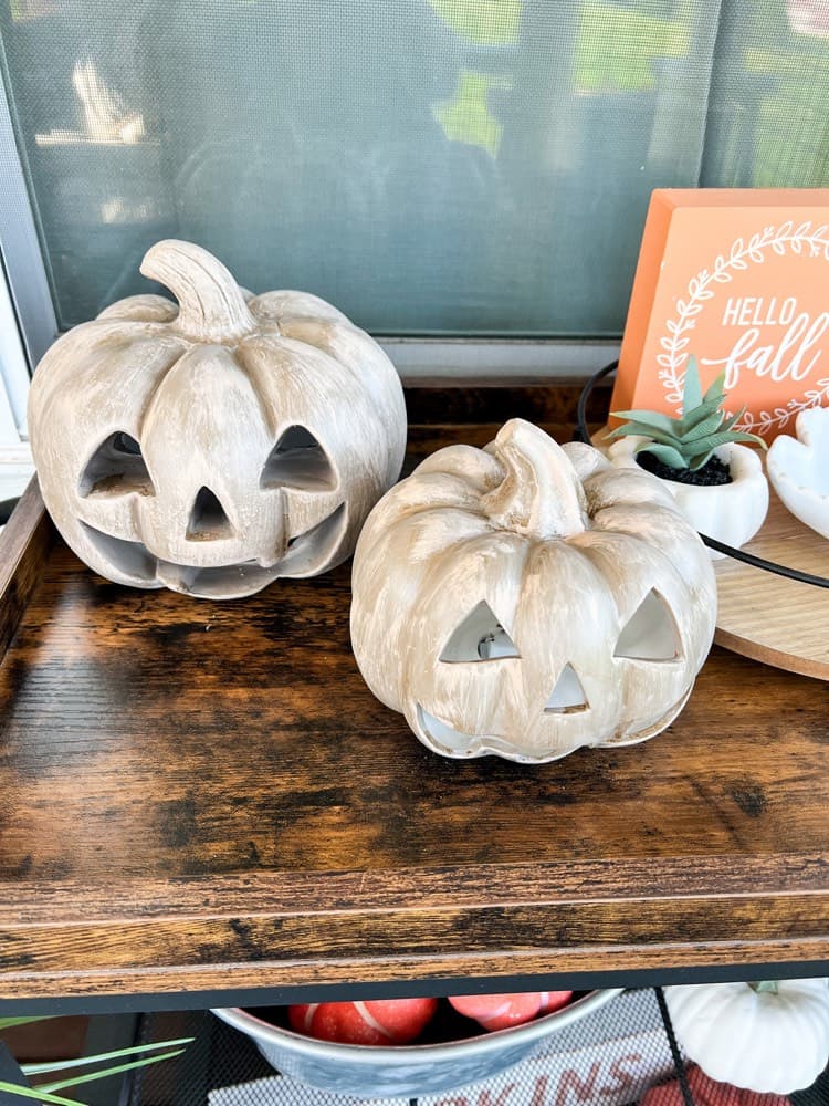 Finished Pottery Barn Jack O' Lantern Dupes