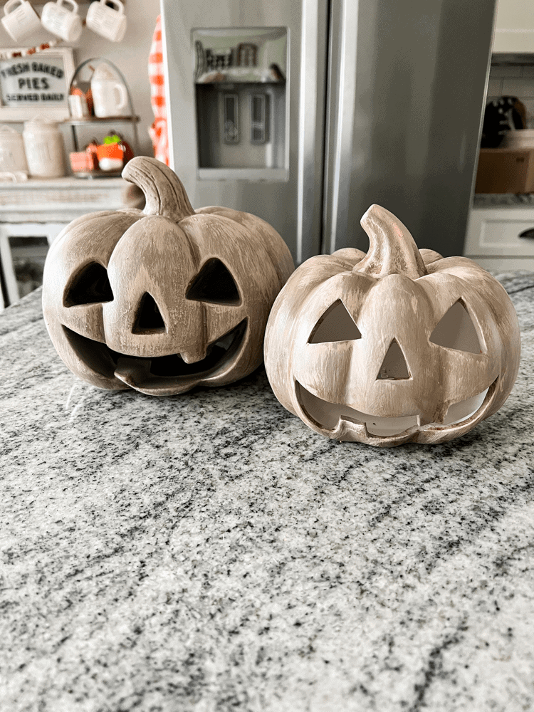 Pottery Barn Jack O' Lantern Dupe - Mornings on Macedonia